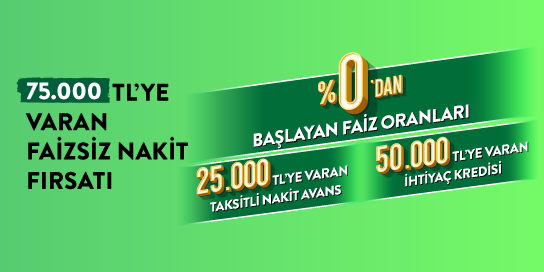 25.000 TL'ye varan taksitli nakit avans ve 50.000 TL'ye varan ihtiyaç kredisi fırsatı CEPTETEB'de
